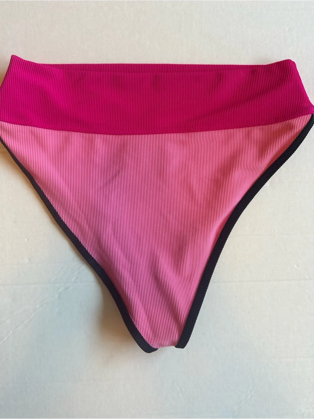 Beach Riot Emmy High-Waist Bikini Bottom Amour Colorblock Size XL